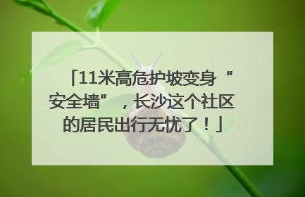 11米高危护坡变身“安全墙”，长沙这个社区的居民出行无忧了！