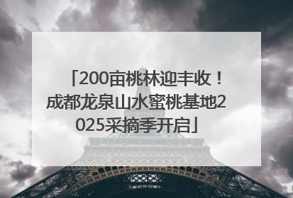 200亩桃林迎丰收！成都龙泉山水蜜桃基地2025采摘季开启