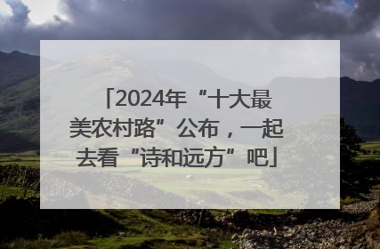 2024年“十大最美农村路”公布，一起去看“诗和远方”吧