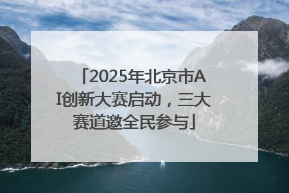 2025年北京市AI创新大赛启动，三大赛道邀全民参与