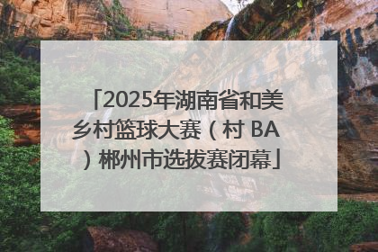 2025年湖南省和美乡村篮球大赛（村 BA）郴州市选拔赛闭幕