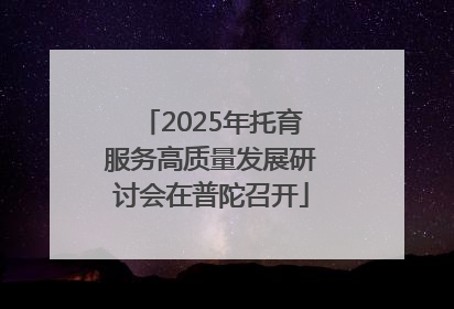 2025年托育服务高质量发展研讨会在普陀召开