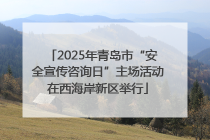 2025年青岛市“安全宣传咨询日”主场活动在西海岸新区举行