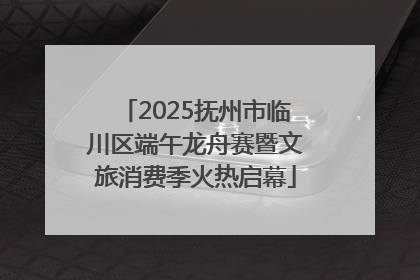 2025抚州市临川区端午龙舟赛暨文旅消费季火热启幕