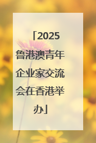 2025鲁港澳青年企业家交流会在香港举办