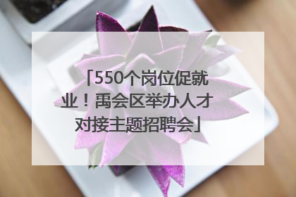 550个岗位促就业！禹会区举办人才对接主题招聘会