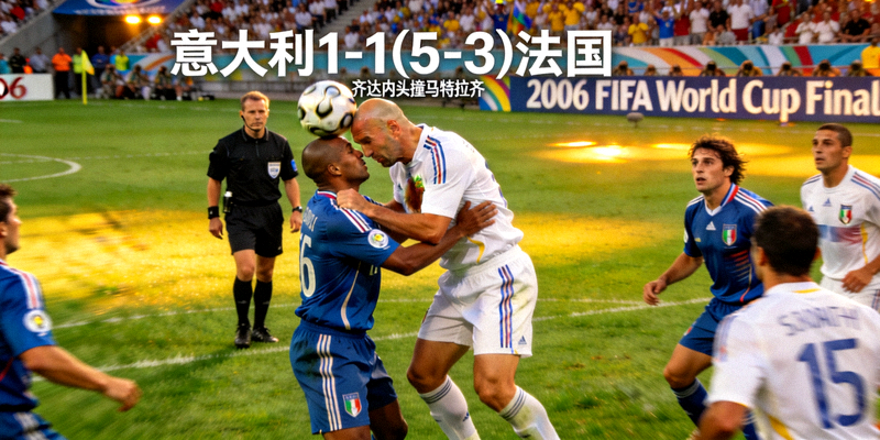 2006德国世界杯决赛意大利1-1(5-3)法国全场回放 - 齐达内头撞马特拉齐